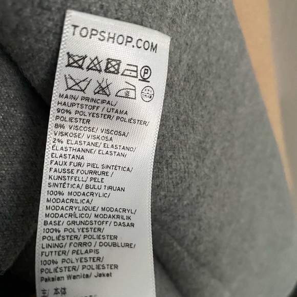 Topshop grey coat NWOT - Picture 5 of 7